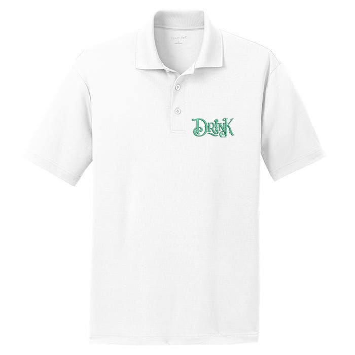 Drink St Patrick's Day Festive Party PosiCharge RacerMesh Polo