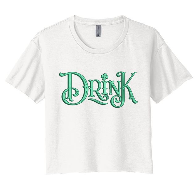 Drink St Patrick's Day Festive Party Crop Top
