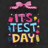 Dont Stress Pencil Coquette Bow Rock The Test Testing Day 7 Panel Mesh Trucker Snapback Hat