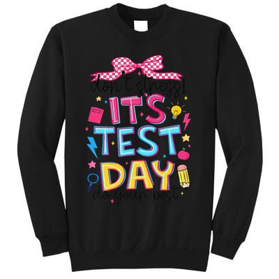 Dont Stress Pencil Coquette Bow Rock The Test Testing Day Sweatshirt