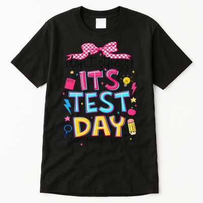Dont Stress Pencil Coquette Bow Rock The Test Testing Day Tall T-Shirt