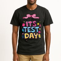Dont Stress Pencil Coquette Bow Rock The Test Testing Day Tall T-Shirt