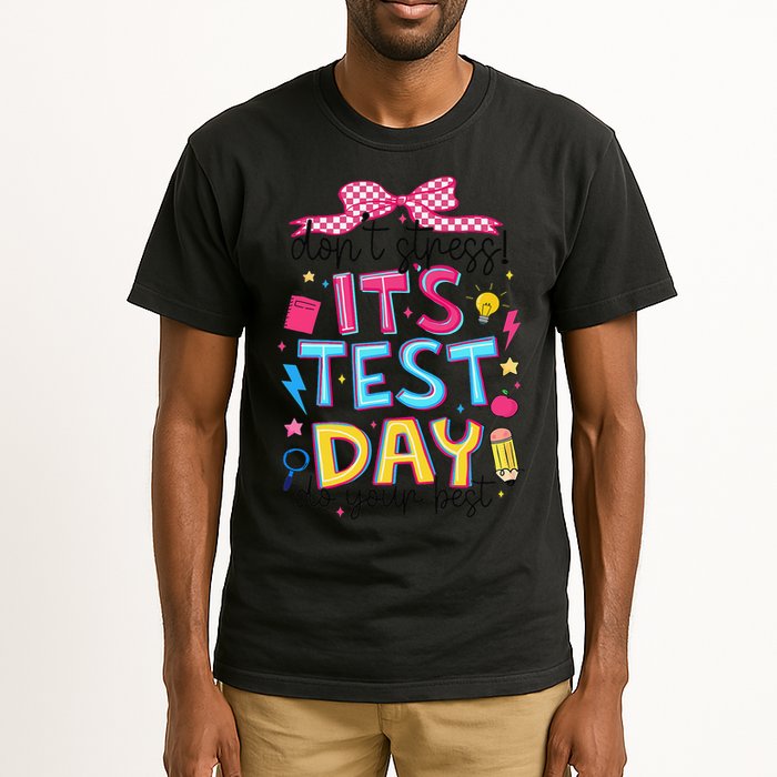 Dont Stress Pencil Coquette Bow Rock The Test Testing Day Tall T-Shirt