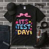 Dont Stress Pencil Coquette Bow Rock The Test Testing Day Tall T-Shirt