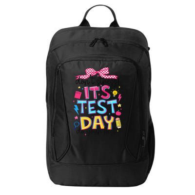 Dont Stress Pencil Coquette Bow Rock The Test Testing Day City Backpack