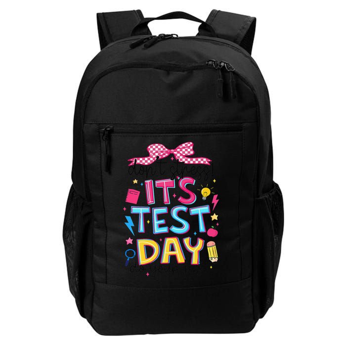 Dont Stress Pencil Coquette Bow Rock The Test Testing Day Backpack