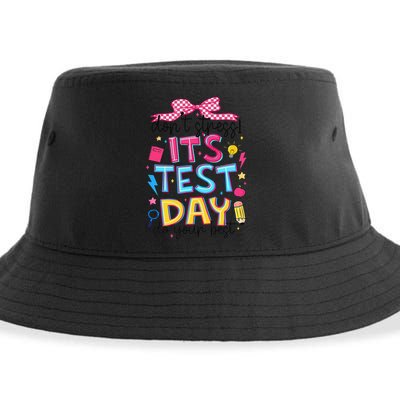 Dont Stress Pencil Coquette Bow Rock The Test Testing Day Sustainable Bucket Hat