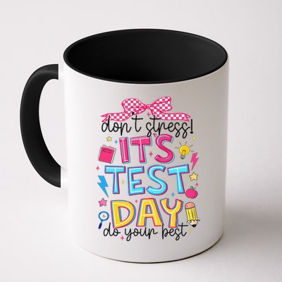 Dont Stress Pencil Coquette Bow Rock The Test Testing Day Mug