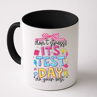 Dont Stress Pencil Coquette Bow Rock The Test Testing Day Mug