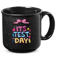 Dont Stress Pencil Coquette Bow Rock The Test Testing Day 15oz Campfire Ceramic Mug