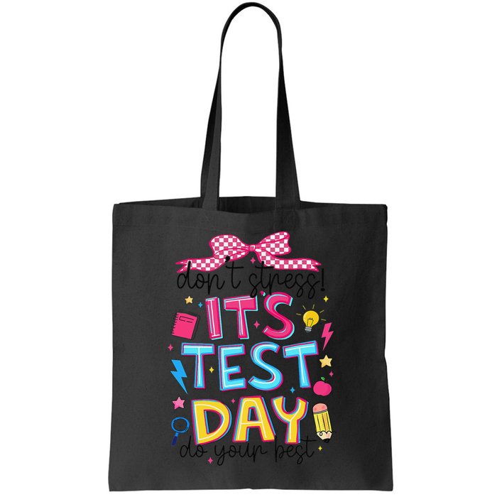 Dont Stress Pencil Coquette Bow Rock The Test Testing Day Bag