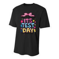 Dont Stress Pencil Coquette Bow Rock The Test Testing Day Youth Performance Sprint T-Shirt