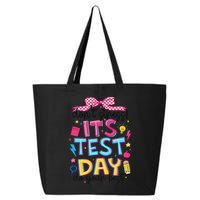 Dont Stress Pencil Coquette Bow Rock The Test Testing Day 25L Jumbo Tote