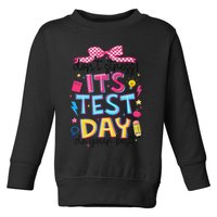 Dont Stress Pencil Coquette Bow Rock The Test Testing Day Toddler Sweatshirt