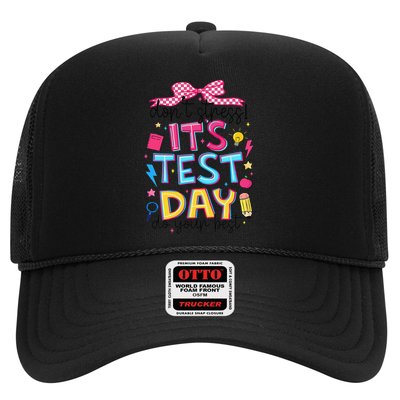 Dont Stress Pencil Coquette Bow Rock The Test Testing Day Trucker Hat