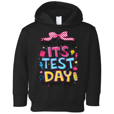 Dont Stress Pencil Coquette Bow Rock The Test Testing Day Toddler Hoodie
