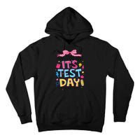 Dont Stress Pencil Coquette Bow Rock The Test Testing Day Tall Hoodie