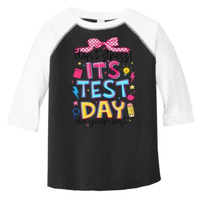 Dont Stress Pencil Coquette Bow Rock The Test Testing Day Toddler Fine Jersey T-Shirt