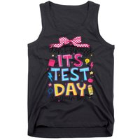Dont Stress Pencil Coquette Bow Rock The Test Testing Day Tank Top