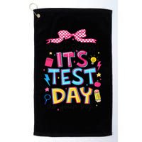 Dont Stress Pencil Coquette Bow Rock The Test Testing Day Golf Towel