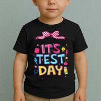 Dont Stress Pencil Coquette Bow Rock The Test Testing Day Toddler T-Shirt