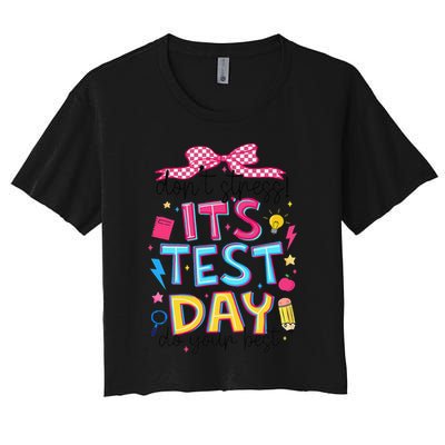 Dont Stress Pencil Coquette Bow Rock The Test Testing Day Crop Top