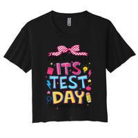 Dont Stress Pencil Coquette Bow Rock The Test Testing Day Crop Top