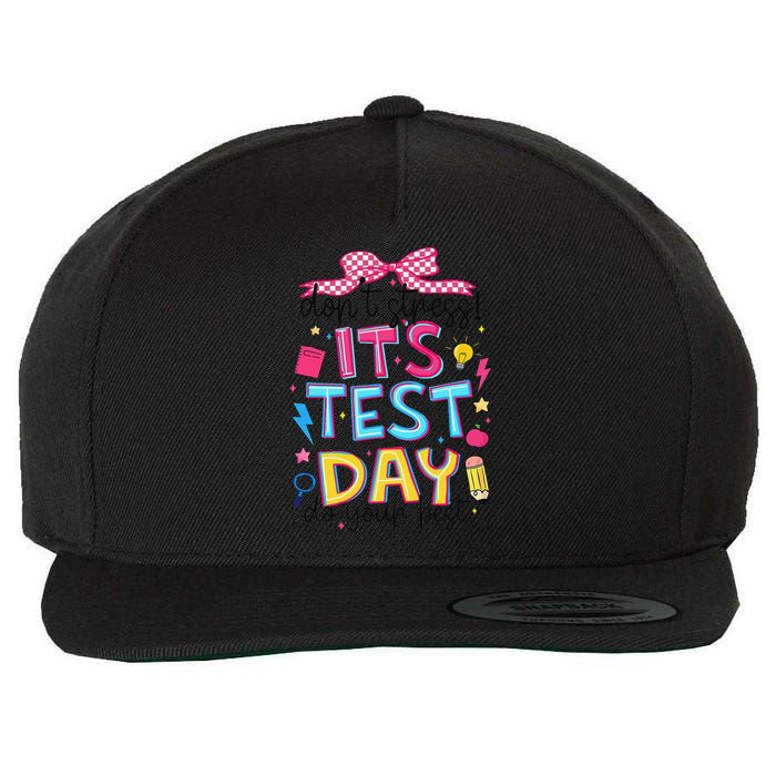 Dont Stress Pencil Coquette Bow Rock The Test Testing Day Wool Snapback Cap