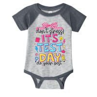 Dont Stress Pencil Coquette Bow Rock The Test Testing Day Infant Baby Jersey Bodysuit