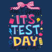 Dont Stress Pencil Coquette Bow Rock The Test Testing Day Infant Baby Jersey Bodysuit