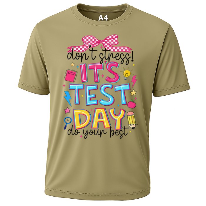 Dont Stress Pencil Coquette Bow Rock The Test Testing Day Performance Shirt