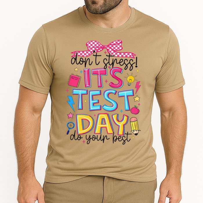 Dont Stress Pencil Coquette Bow Rock The Test Testing Day Performance Shirt