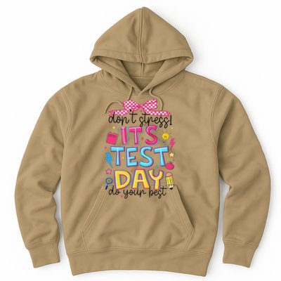 Dont Stress Pencil Coquette Bow Rock The Test Testing Day Hoodie