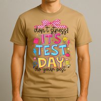 Dont Stress Pencil Coquette Bow Rock The Test Testing Day T-Shirt