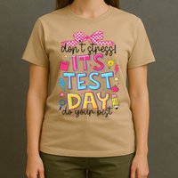 Dont Stress Pencil Coquette Bow Rock The Test Testing Day T-Shirt