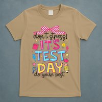 Dont Stress Pencil Coquette Bow Rock The Test Testing Day T-Shirt