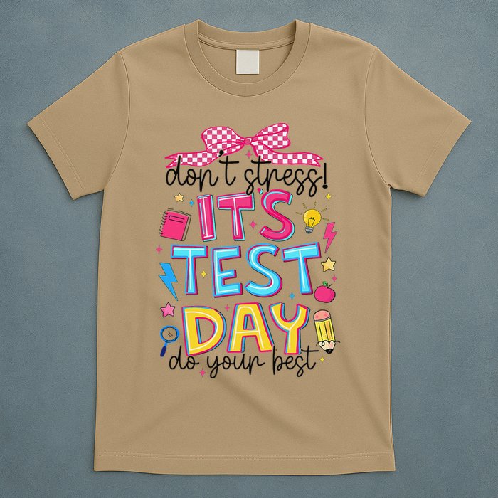 Dont Stress Pencil Coquette Bow Rock The Test Testing Day T-Shirt