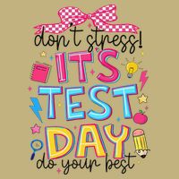 Dont Stress Pencil Coquette Bow Rock The Test Testing Day Cooling Performance Long Sleeve Crew