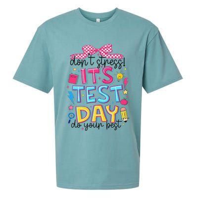 Dont Stress Pencil Coquette Bow Rock The Test Testing Day Sueded Cloud Jersey T-Shirt
