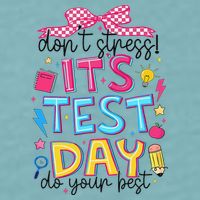 Dont Stress Pencil Coquette Bow Rock The Test Testing Day Sueded Cloud Jersey T-Shirt