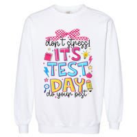 Dont Stress Pencil Coquette Bow Rock The Test Testing Day Garment-Dyed Sweatshirt