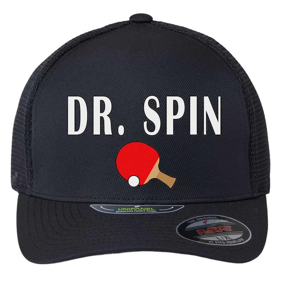 Dr. Spin Ping Pong Table Tennis Flexfit Unipanel Trucker Cap