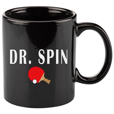 Dr. Spin Ping Pong Table Tennis 11oz C Handle Ceramic Mug
