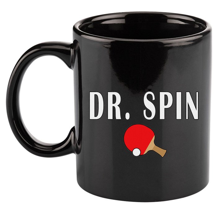 Dr. Spin Ping Pong Table Tennis 11oz C Handle Ceramic Mug