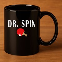 Dr. Spin Ping Pong Table Tennis 11oz C Handle Ceramic Mug
