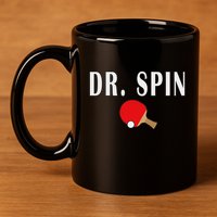 Dr. Spin Ping Pong Table Tennis 11oz C Handle Ceramic Mug