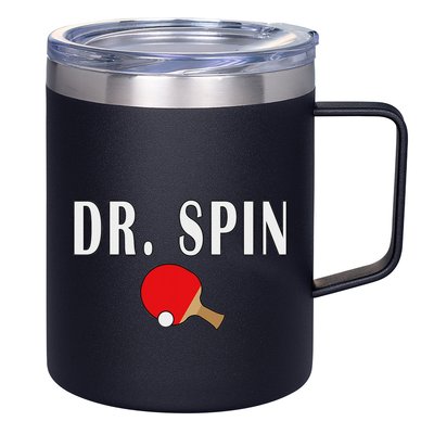 Dr. Spin Ping Pong Table Tennis 12oz Stainless Steel Coffee Mug