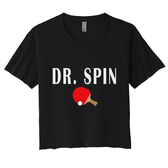 Dr. Spin Ping Pong Table Tennis Women's Crop Top Tee