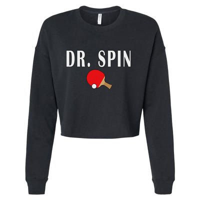 Dr. Spin Ping Pong Table Tennis Cropped Pullover Crew