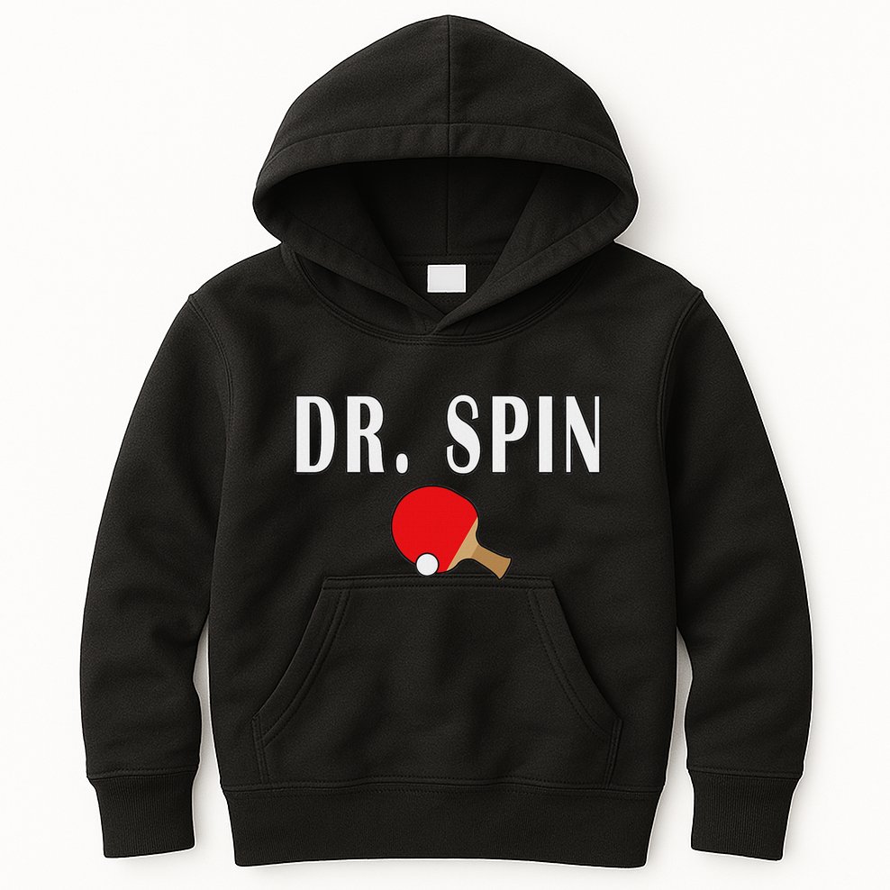 Dr. Spin Ping Pong Table Tennis Kids Hoodie
